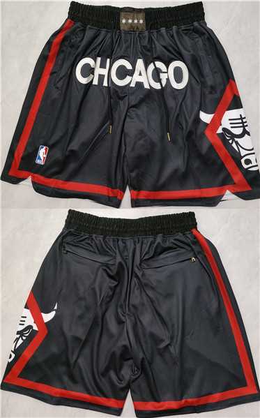 Men%27s Chicago Bulls Black City Edition Shorts (Run Small)